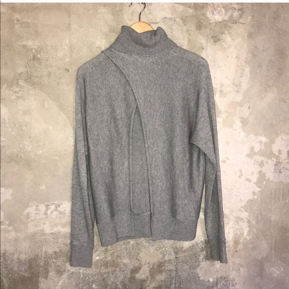 The Fifth Label Sweaters - The Fifth Label Open Back Grey Turtleneck Sweater